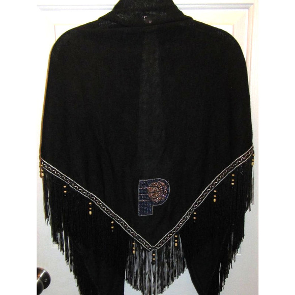 NBA Indiana Pacers beaded fringe shawl - Picture 1 of 5